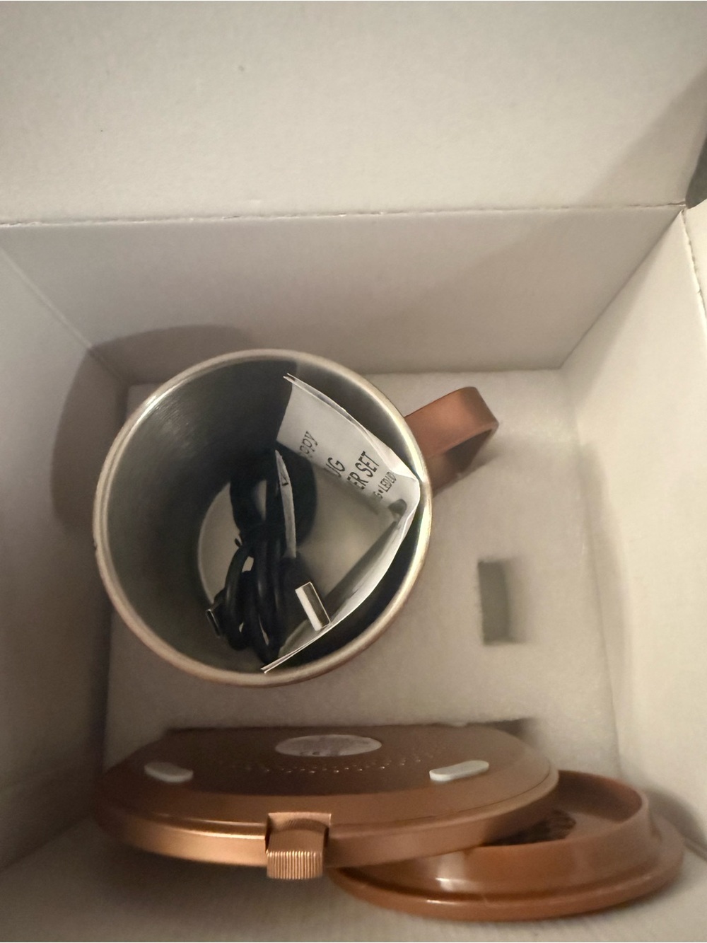 Copper Travel Mug Warmer with Handle - Unbranded